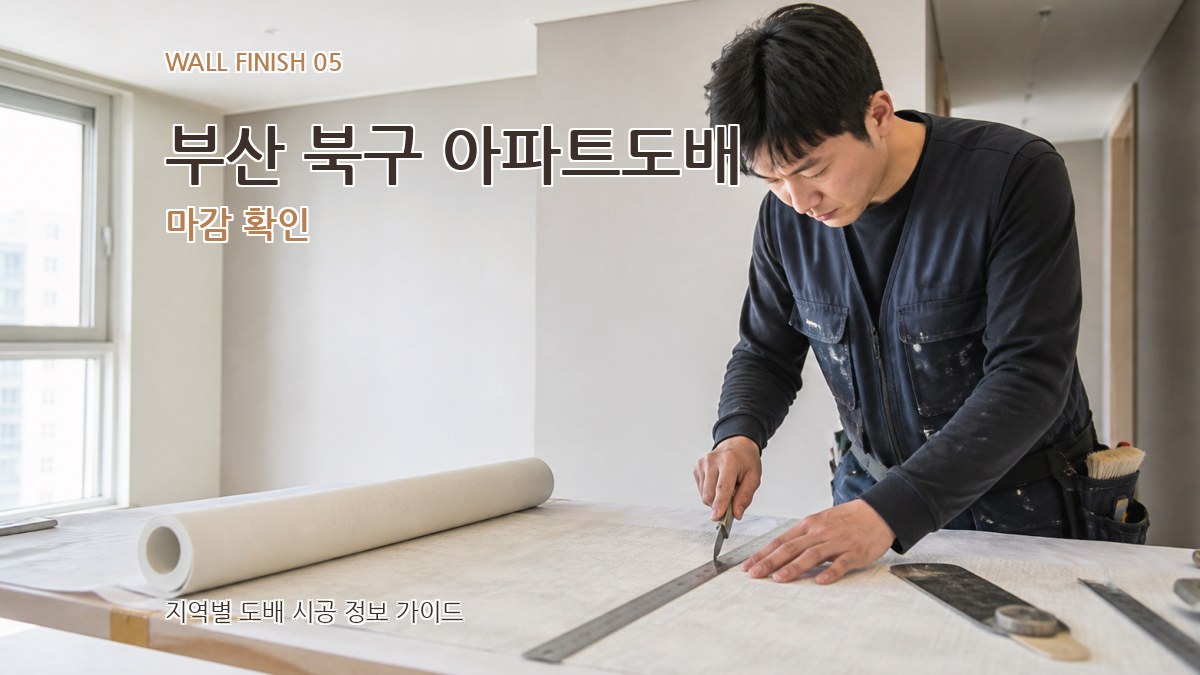 부산 북구 아파트도배 마감 확인