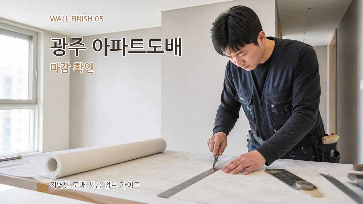 광주 아파트도배 마감 확인