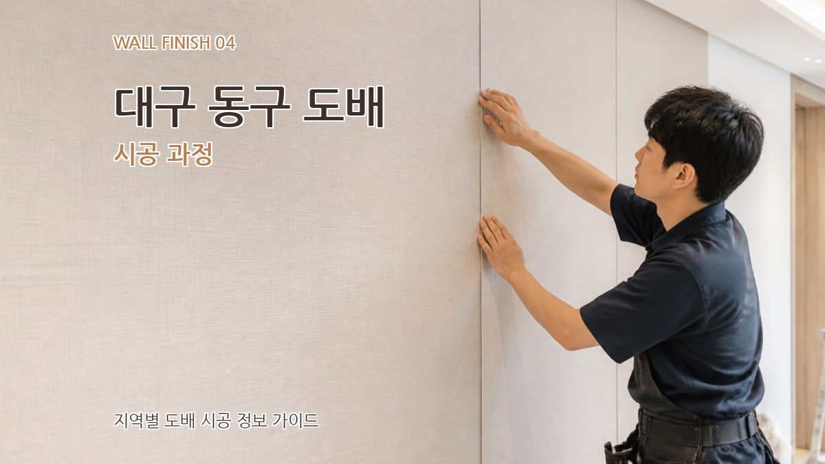 대구 동구 도배 시공 과정