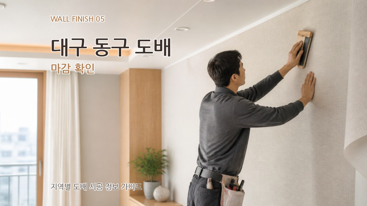 대구 동구 도배 마감 확인