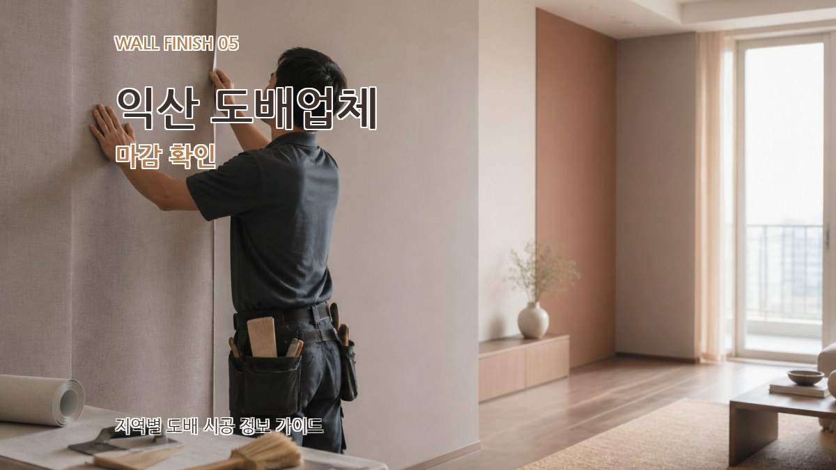 익산 도배업체 마감 확인