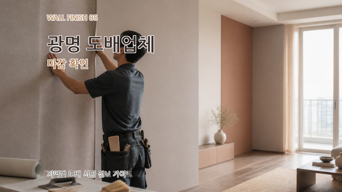 광명 도배업체 마감 확인