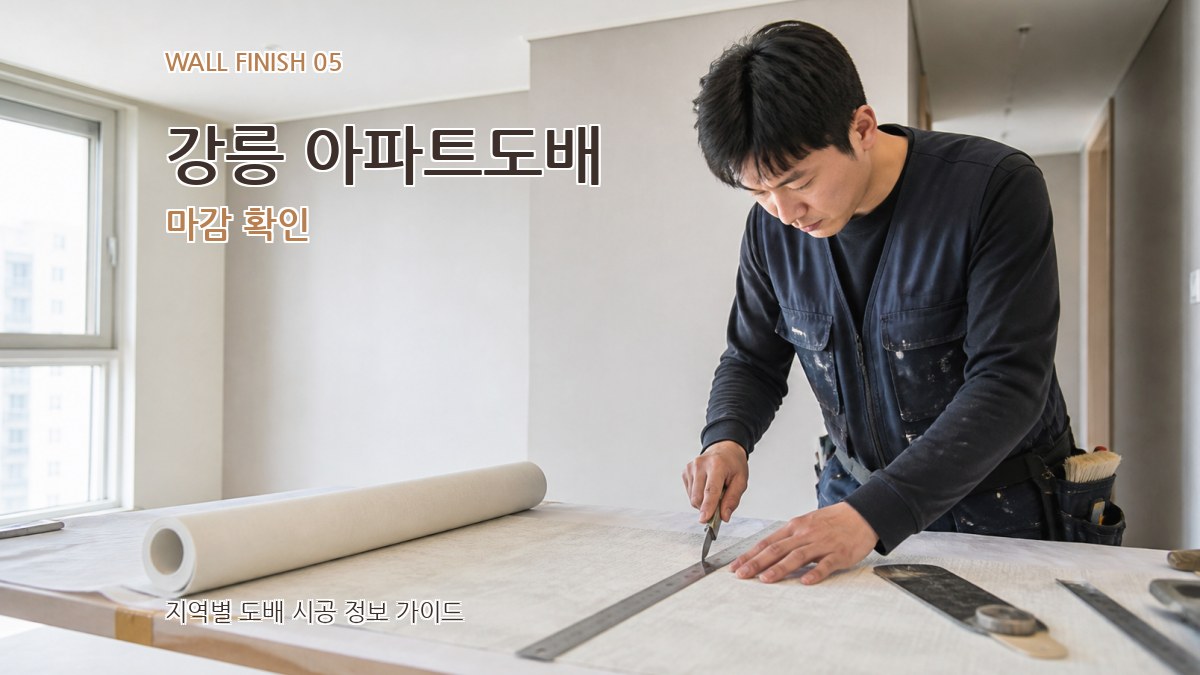 강릉 아파트도배 마감 확인