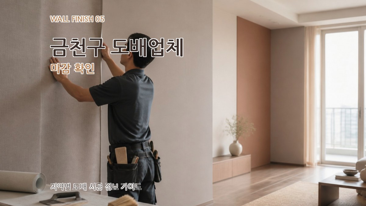 금천구 도배업체 마감 확인