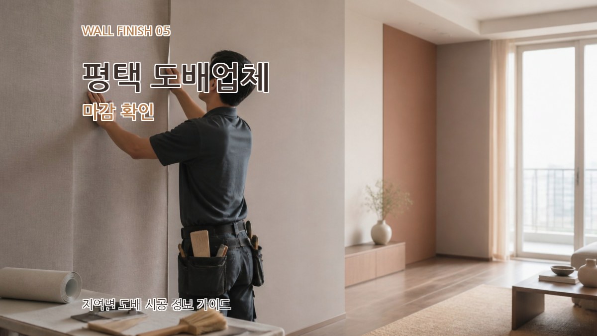 평택 도배업체 마감 확인