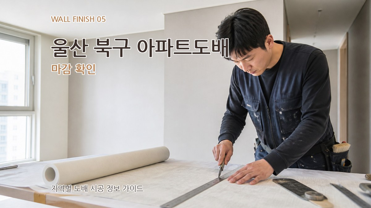 울산 북구 아파트도배 마감 확인