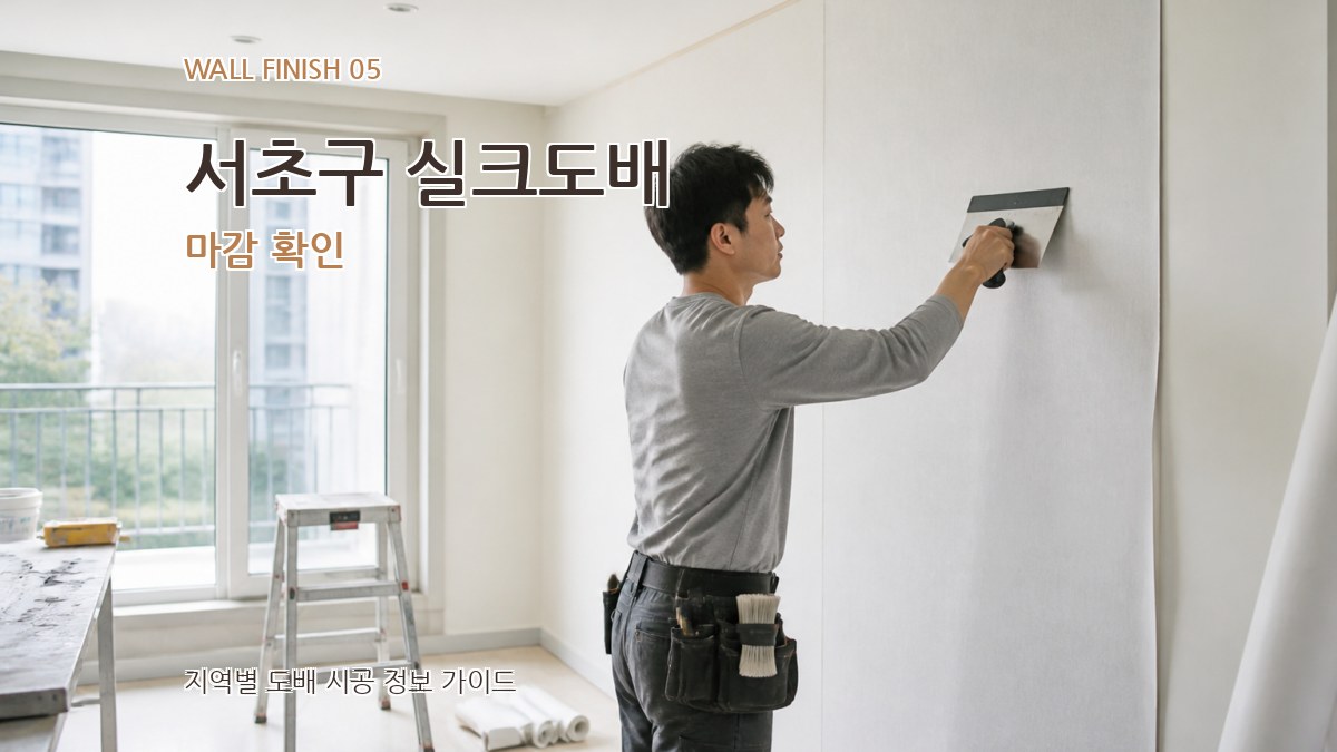 서초구 실크도배 마감 확인
