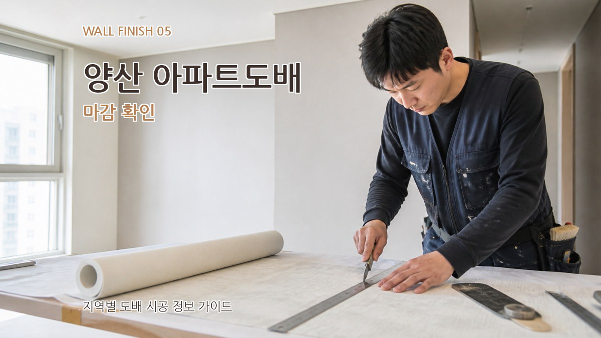 양산 아파트도배 마감 확인