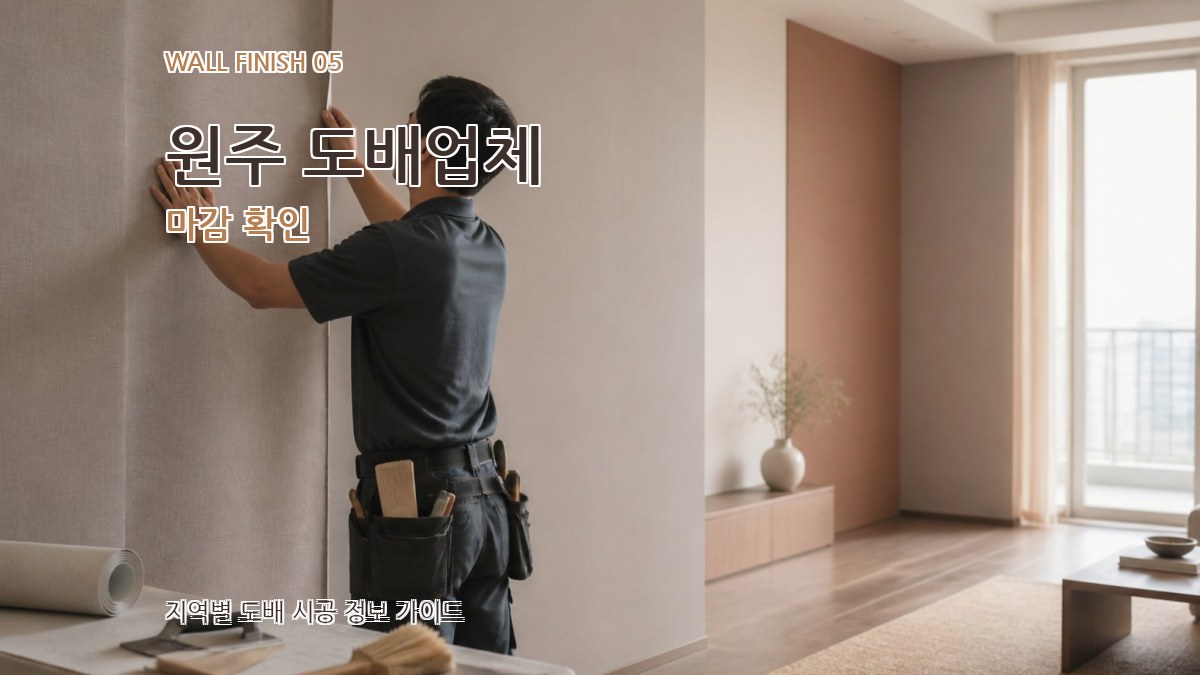 원주 도배업체 마감 확인