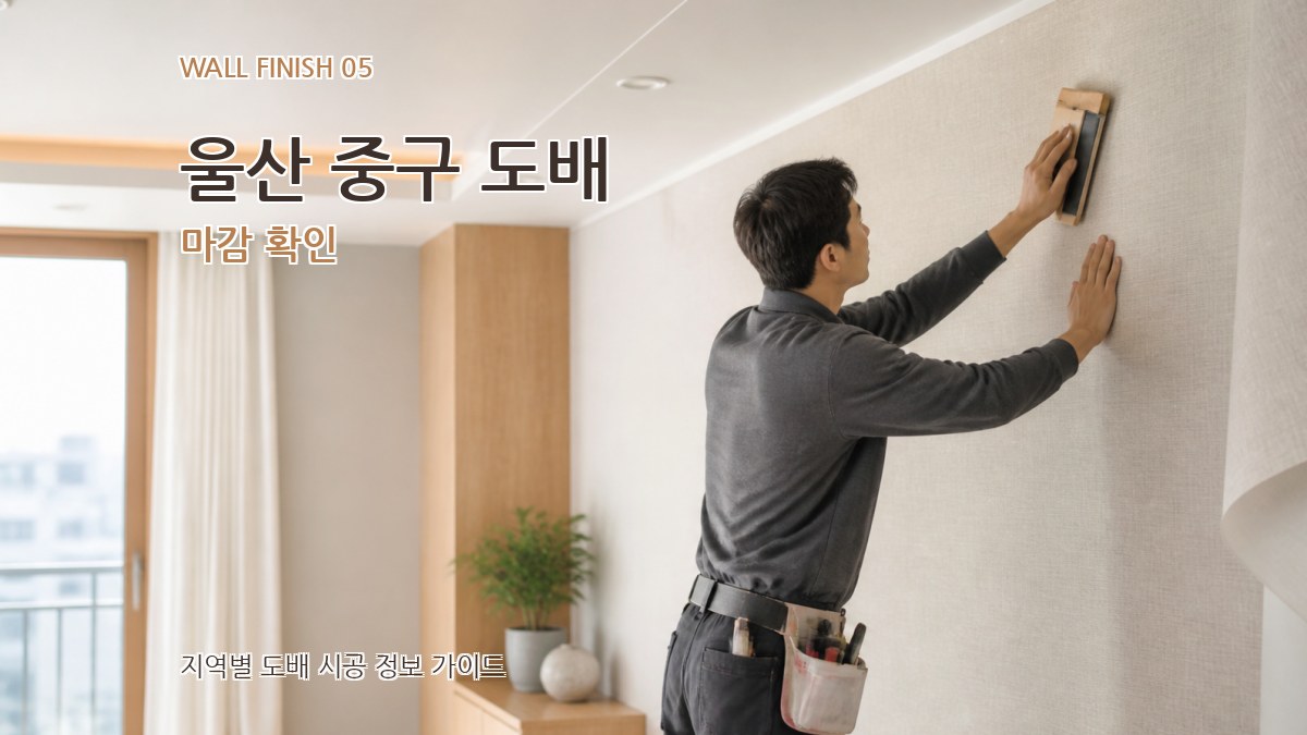 울산 중구 도배 마감 확인