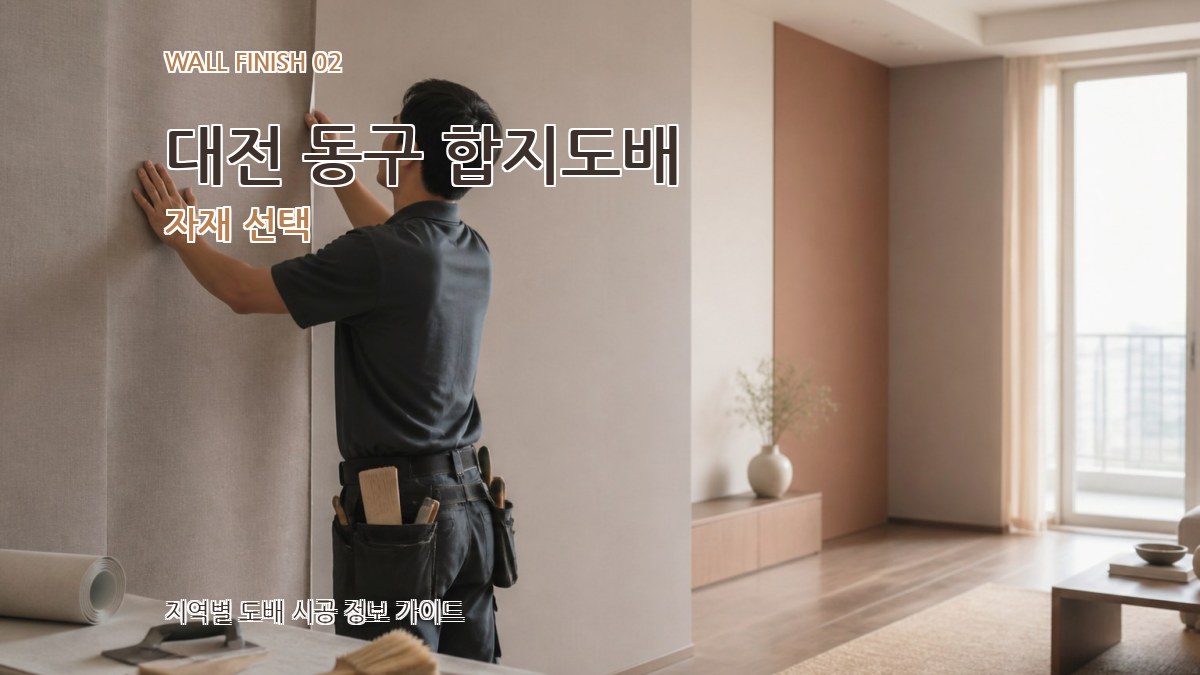대전 동구 합지도배 자재 선택