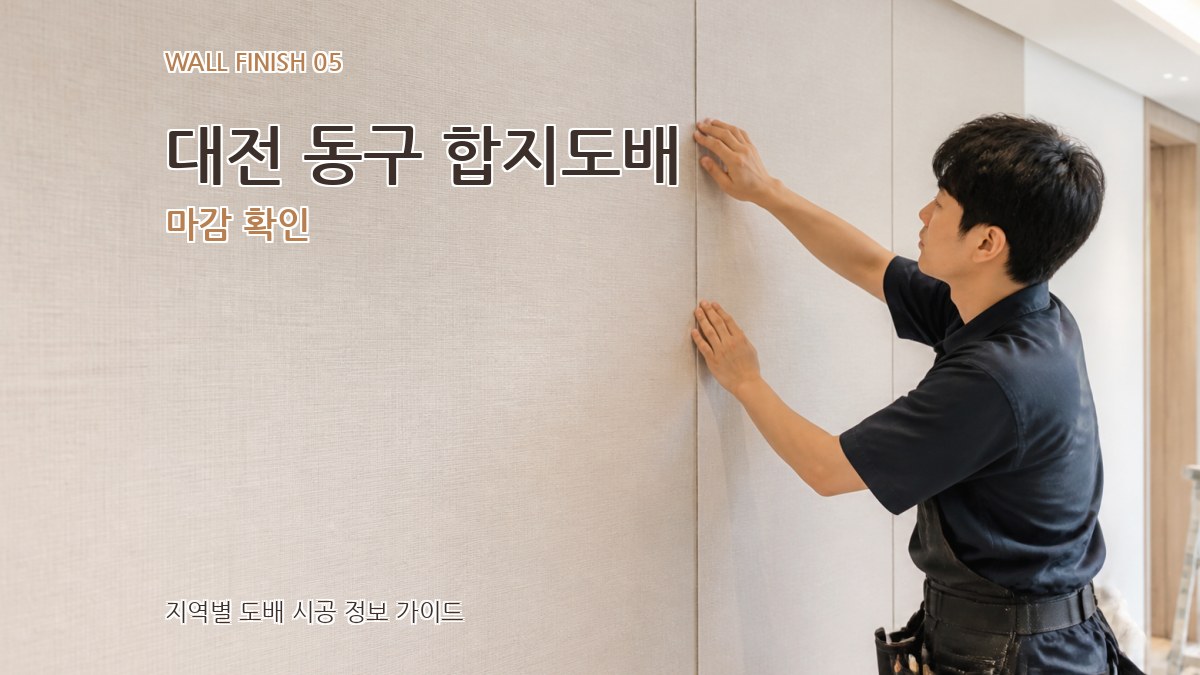 대전 동구 합지도배 마감 확인