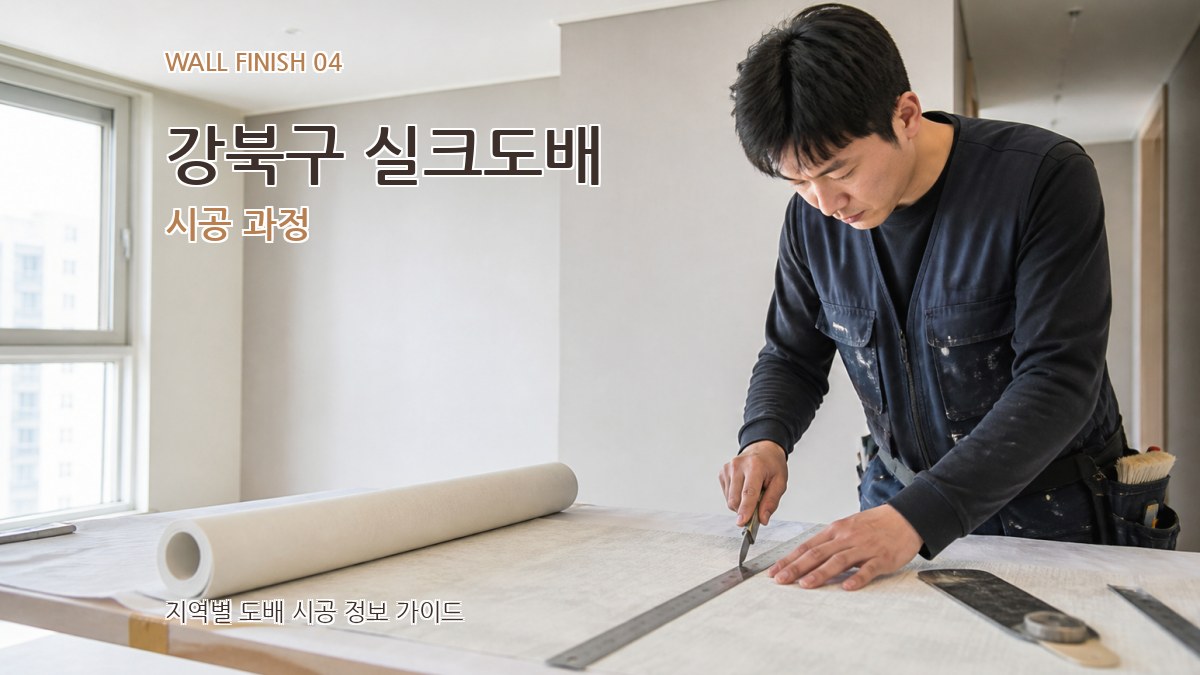 강북구 실크도배 시공 과정