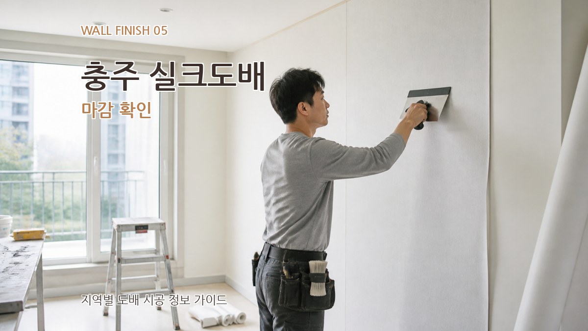 충주 실크도배 마감 확인
