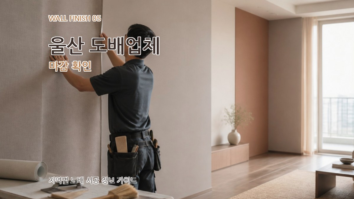 울산 도배업체 마감 확인