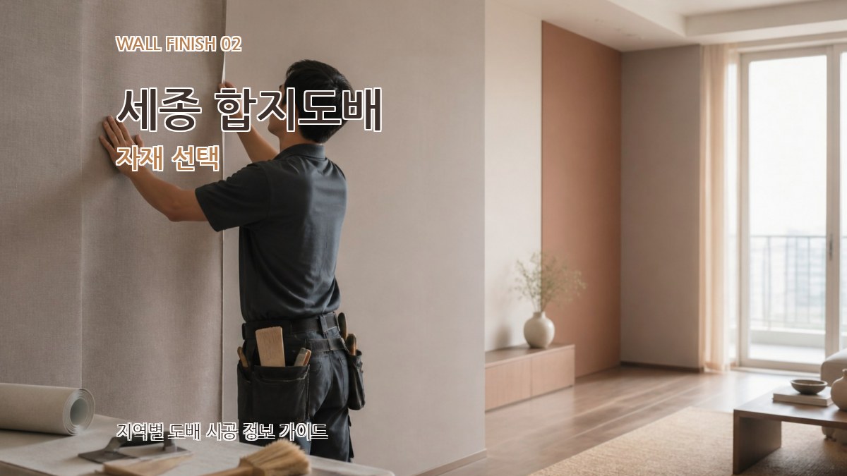 세종 합지도배 자재 선택