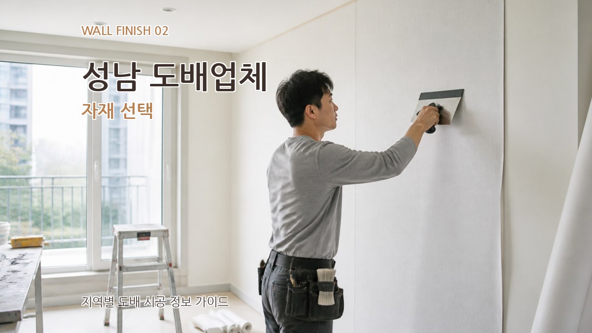 성남 도배업체 자재 선택