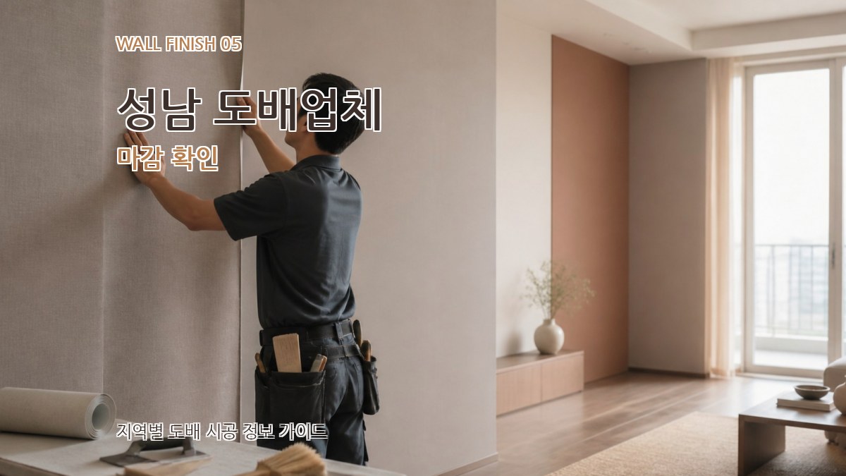 성남 도배업체 마감 확인