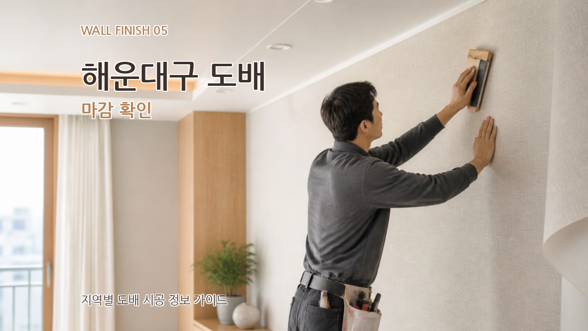 해운대구 도배 마감 확인