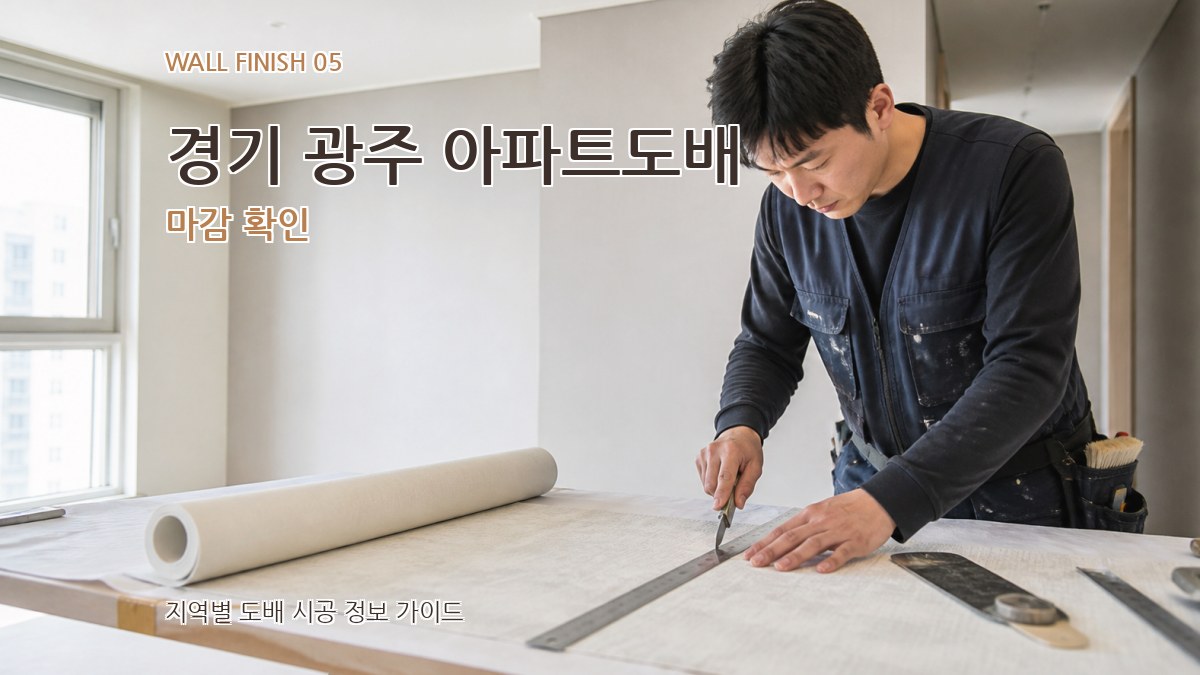 경기 광주 아파트도배 마감 확인