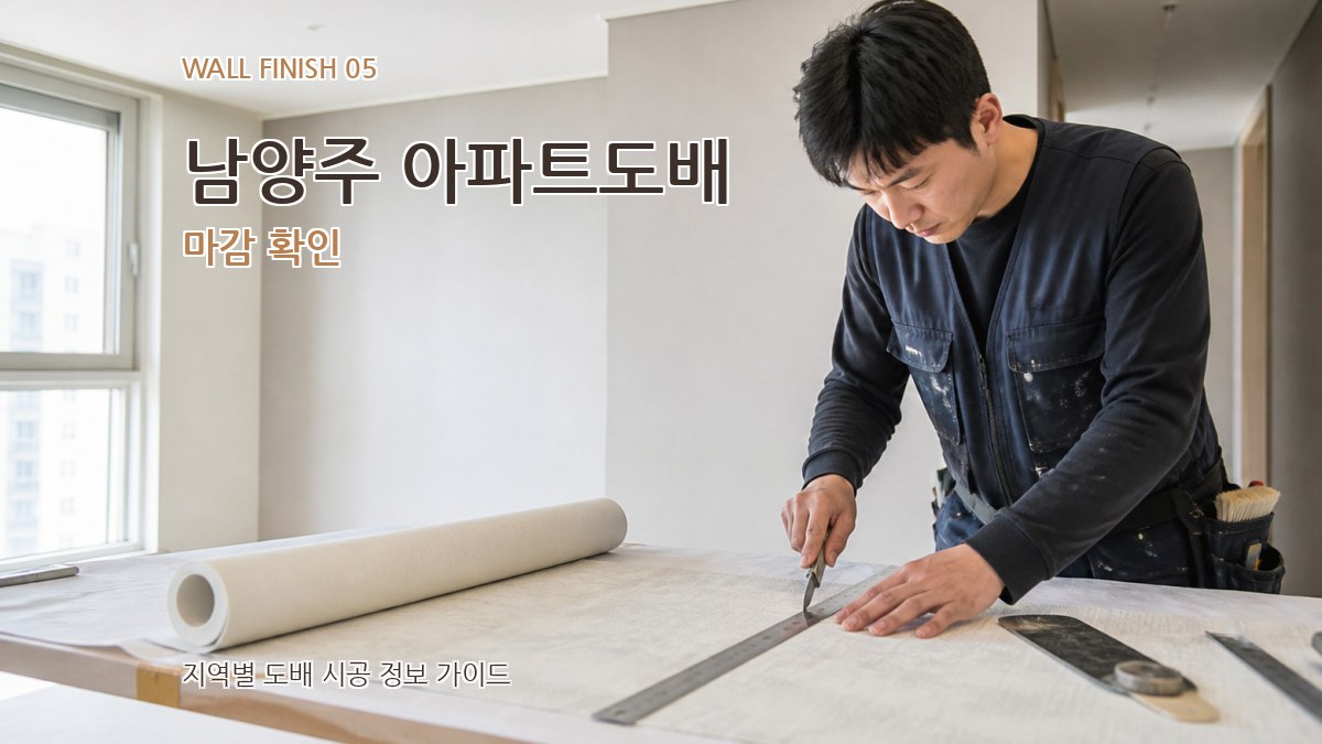 남양주 아파트도배 마감 확인