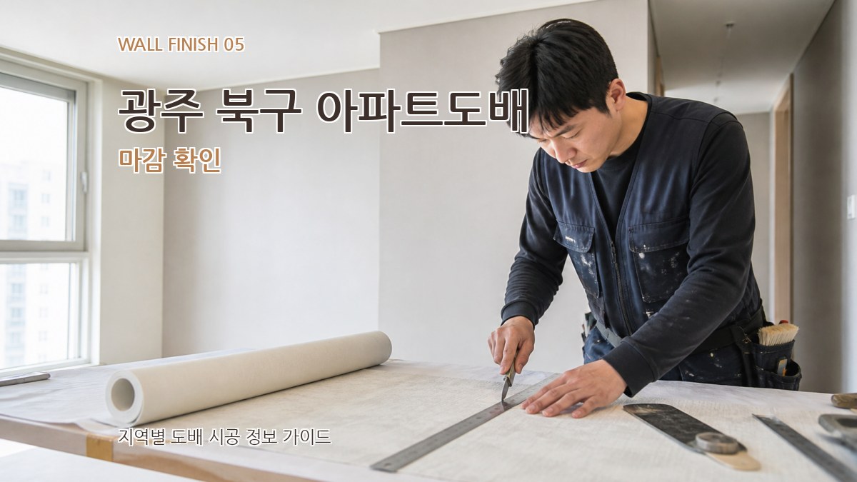 광주 북구 아파트도배 마감 확인