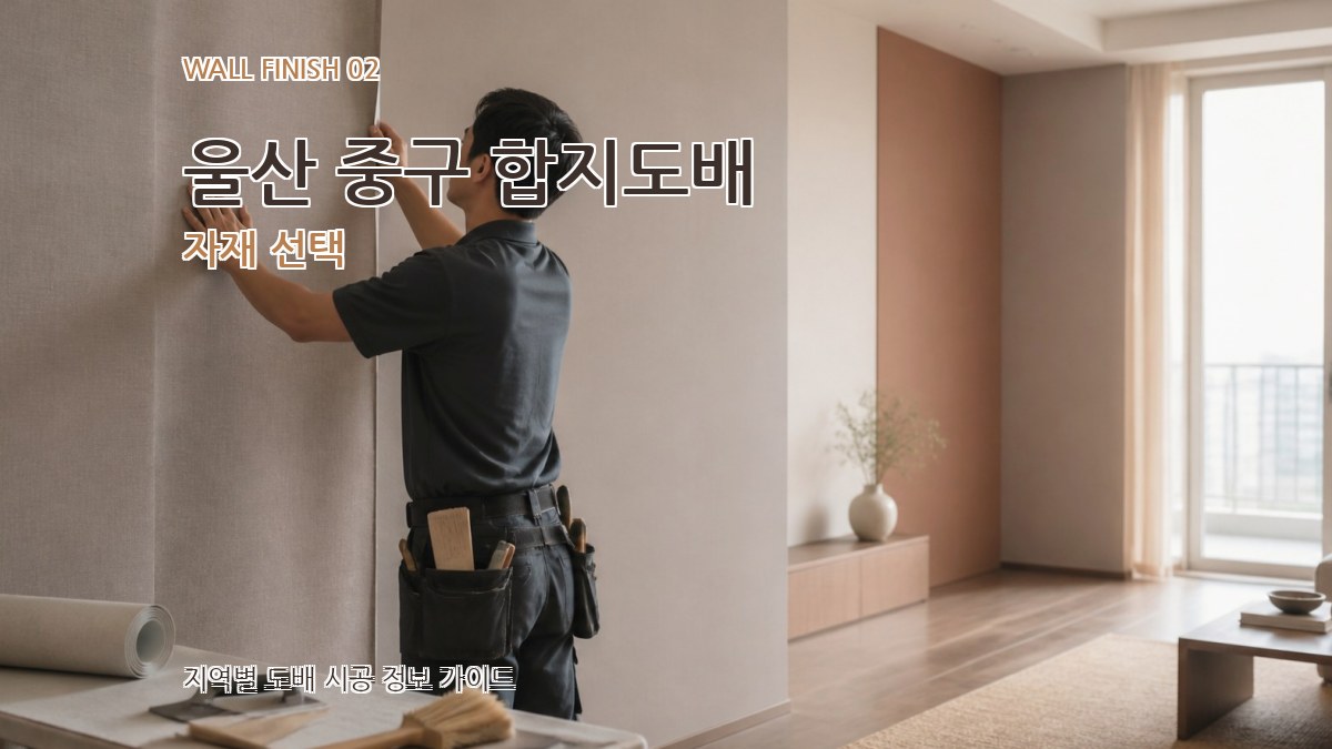 울산 중구 합지도배 자재 선택