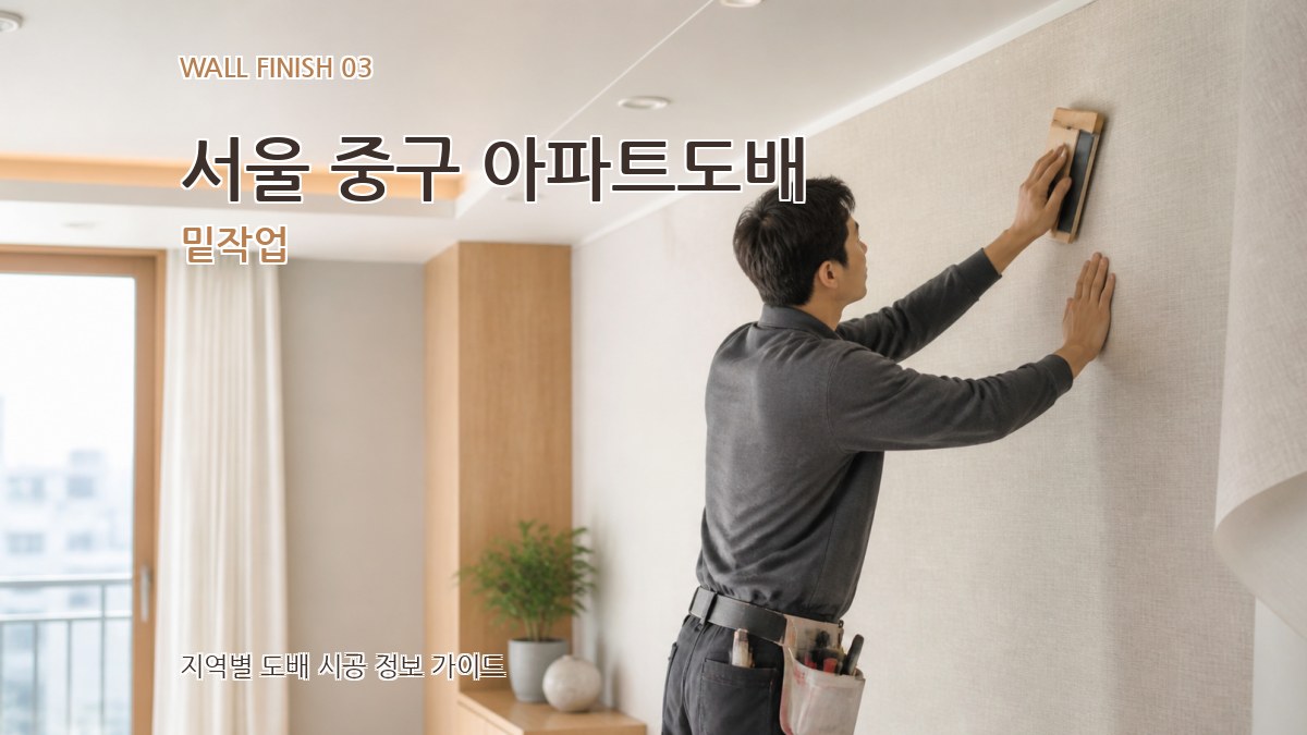 서울 중구 아파트도배 밑작업