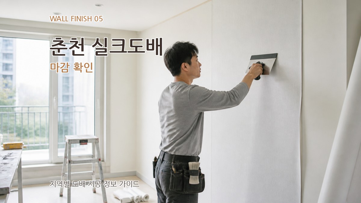 춘천 실크도배 마감 확인