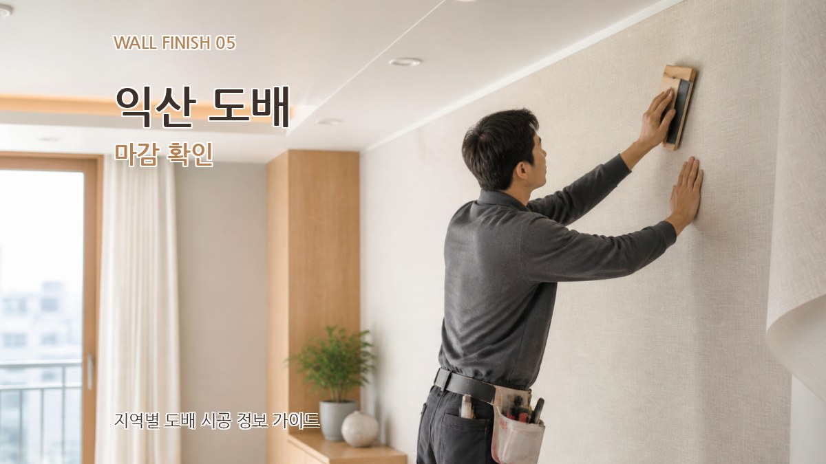 익산 도배 마감 확인