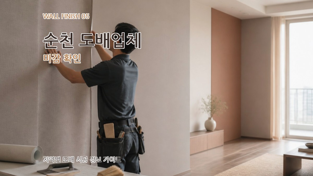 순천 도배업체 마감 확인