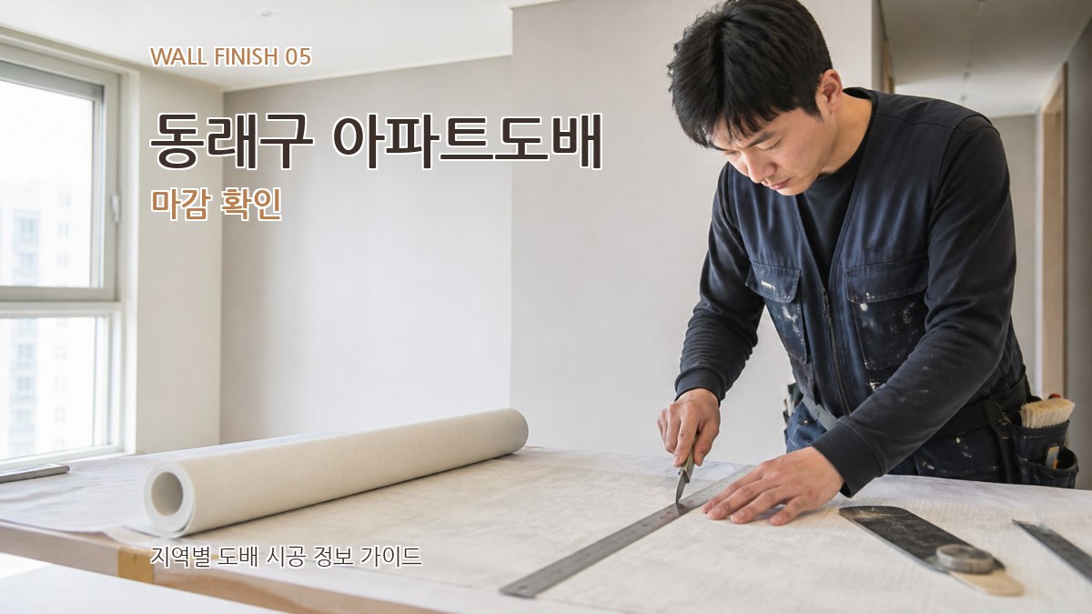 동래구 아파트도배 마감 확인