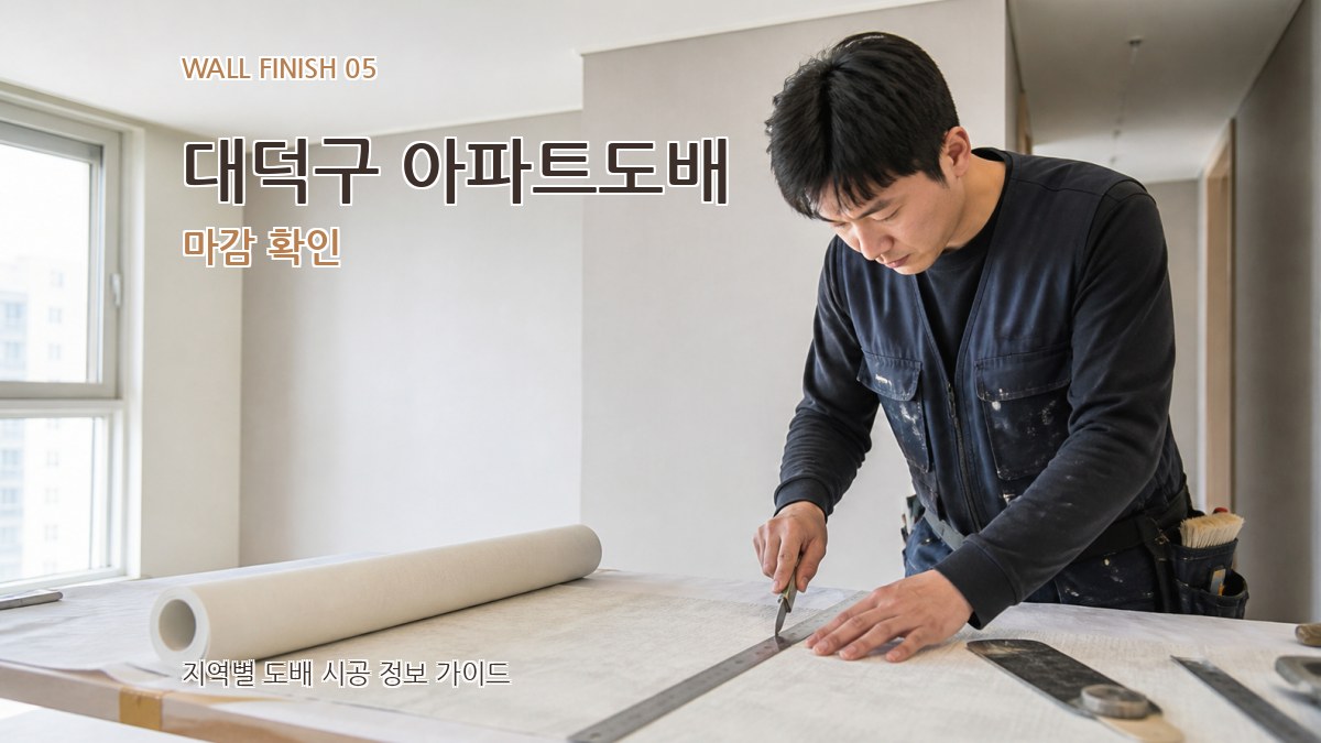 대덕구 아파트도배 마감 확인