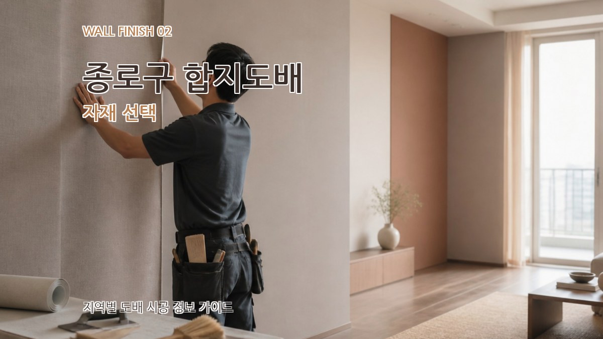 종로구 합지도배 자재 선택